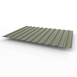 Профнастил С10 - 0,45х1180мм (RAL7005) оцинкованный, с полимерным покрытием (полиэстер)