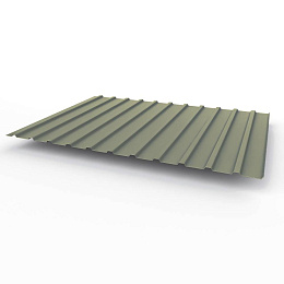 Профнастил С10 - 0,45х1180мм (RAL7005) оцинкованный, с полимерным покрытием (полиэстер)