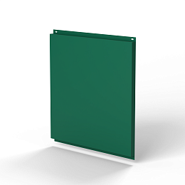 Фасадная металлокассета 530x530 (RAL 6016) открытого типа, с порошковым покрытием 0,7 мм