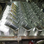 Колено водосточное оцинкованное ф110х400x400мм