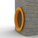 Откос радиусный 1,2 мм (RAL 2007) c порошковым покрытием