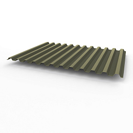 Профнастил С21 0,5х1051мм (RAL 7013) оцинкованный, с полимерным покрытием (полиэстер)