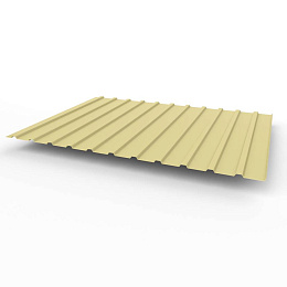 Профнастил оцинкованный с полимерным покрытием С10 Grand line Optima 0,45х1180мм RAL 1014