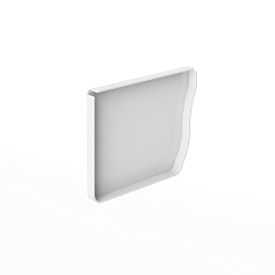 Заглушка желоба водосточного прямоугольного полиэстер Grand Line Vortex 127мм левая RAL 9003