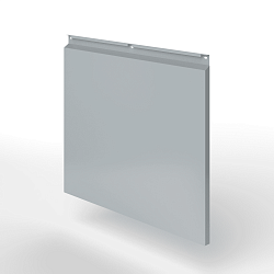 Фасадная металлокассета закрытого типа оцинкованная с порошковым покрытием 0,7x380х370 мм RAL 7040 Серое окно