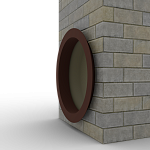 Откос радиусный 0,55 мм (RAL 8016) c порошковым покрытием