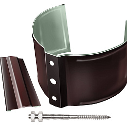 Крепление трубы под кирпич Grand Line Granite-double ф100мм RAL 8017