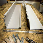 Планка примыкания в накладку для кровли 0,45 мм (RAL 6002) с порошковым покрытием