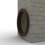 Откос радиусный 0,7 мм (RAL 8014) c порошковым покрытием