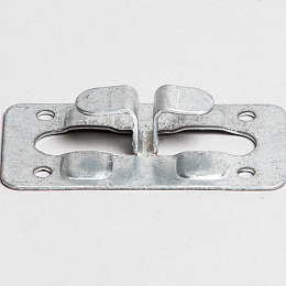 Кляммер оцинк. 1,2мм размер 37х70х10мм концевой полукруглые лапки