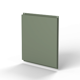 Фасадная металлокассета открытого типа 1,2 мм (RAL 7033) оцинкованная, с порошковым покрытием