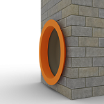 Откос радиусный 0,55 мм (RAL 2003) c порошковым покрытием