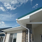 Софит металлический без перфорации оцинкованный с полимерным покрытием 0,45x357мм  RAL 9003