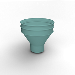 Воронка водосточная ф130х350мм (RAL 6027) водосборная, c порошковым покрытием