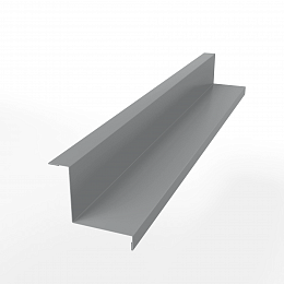 Планка угла внутреннего 0,45мм RAL 7004 простая для фальцевой кровли оцинкованная порошок