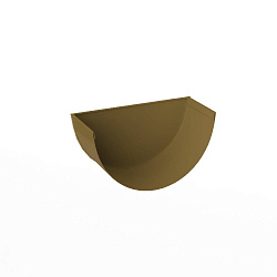 Заглушка желоба водосточного оцинкованная порошок ф120мм RAL 8000