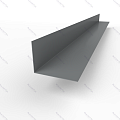 Планка угла внутренняя RAL 9023 оцинкованная c порошковым покрытием 0,45мм