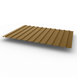 Профнастил С10 - 0,5х1180мм (RAL 1036) оцинкованный, с полимерным покрытием (Полиэстер)