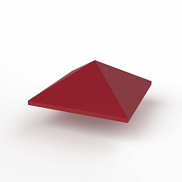 Колпак на столб стандартный оцинкованный с полимерным покрытием до 800мм RAL 3003