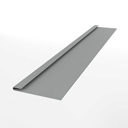 Планка завершающая для металлосайдинга экобрус оцинкованная с порошковым покрытием 0,45мм ширина менее 625 мм RAL 9006