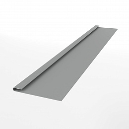 Планка завершающая для металлосайдинга экобрус оцинкованная с порошковым покрытием 0,45мм ширина менее 625 мм RAL 9006