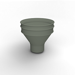 Воронка водосточная ф200х350мм (RAL 7033) водосборная, c порошковым покрытием