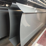 Заборный парапет с капельником угловой оцинкованный с порошковым покрытием 0,45мм RAL 3009