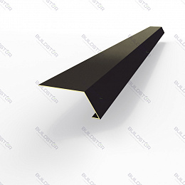 Карнизная планка RAL 8022 оцинкованная c порошковым покрытием 0,45мм