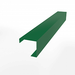 Планка угла внешнего простая  для фальцевой кровли оцинкованная с порошковым покрытием 0,45мм ширина более 625 мм RAL 6029