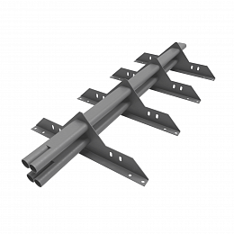 Снегозадержатель трубчатый плоскоовальный 3000мм универсальный 40x20-1,0-1,0-3 холоднокатанная сталь с порошковым покрытием RAL 7004