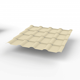 Металлочерепица Kamea оцинкованная с полимерным покрытием 0,45х1180мм RAL 1015