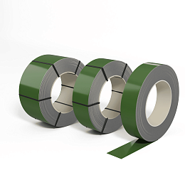 Лента оцинкованная (Штрипс) 0,8 мм (RAL 6025) с полимерным покрытием