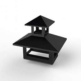 Дымник на трубу двойной оцинкованный с полимерным покрытием до 2400мм RAL 9005