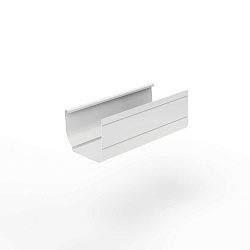 Желоб прямоугольный водосточный полиэстер Grand Line Vortex 3000мм RAL 9003