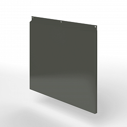 Фасадная металлокассета закрытого типа оцинкованная с порошковым покрытием 0,7x380х815мм RAL 7022 Серая умбра