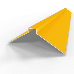 Конек фигурный 0,45 мм RAL 1003 оцинкованный, с порошковым покрытием