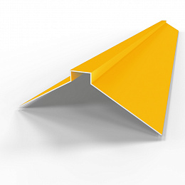 Конек фигурный 0,45 мм RAL 1003 оцинкованный, с порошковым покрытием