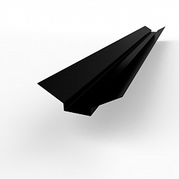 Ендова верхняя фигурная 0,45 мм (RAL 9005) оцинкованная c порошковым покрытием