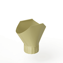 Воронка желоба оцинкованная накладная порошок ф150мм RAL 1000