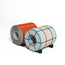 Рулон оцинкованный 0,65х1250мм (RAL 2009) с полимерным покрытием (полиэстер)