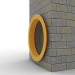 Откос радиусный 0,5 мм (RAL 1017) c порошковым покрытием