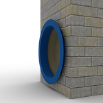 Откос радиусный 0,55 мм (RAL 5017) c порошковым покрытием