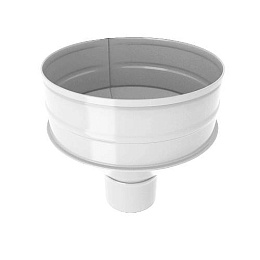 Воронка водосточная водосборная с полимерным покрытием Металлпрофиль ф150х350мм RAL 9003