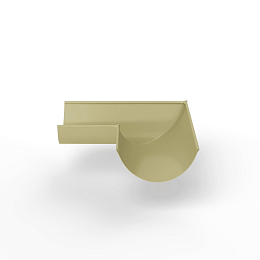 Угол 90 градусов водосточного желоба оцинкованный порошок ф120х400х400мм RAL 1000