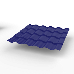 Металлочерепица Kamea оцинкованная с полимерным покрытием 0,45х1180мм RAL 5002