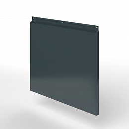 Фасадная металлокассета закрытого типа оцинкованная с порошковым покрытием 0,7x480х475мм RAL 7026 Гранитовый серый