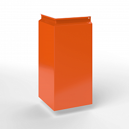 Фасадная металлокассета с иклями оцинкованная с порошковым покрытием 0,7мм RAL 2004