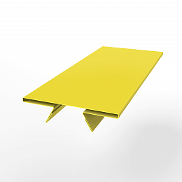 Планка стыковочная составная верхняя для фальцевой кровли оцинкованная с порошковым покрытием 0,45мм ширина менее 625 мм RAL 1018