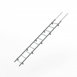 Лестница фальц кровельная 3000мм холоднокатанная сталь с порошковым покрытием RAL 7004