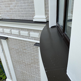 Парапет радиусный 0,5 мм (RAL 9011) полиэстер